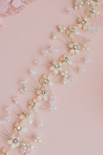 Handmade Pearl Wedding Hair Accessories: Headband, Vine, Comb & Bow