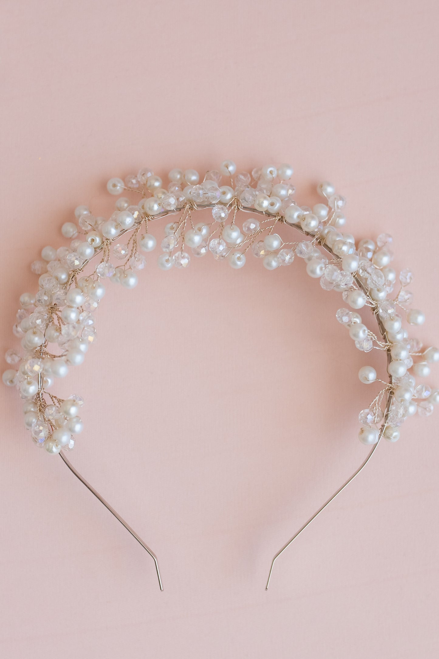 Handmade Pearl Wedding Hair Accessories: Headband, Vine, Comb & Bow