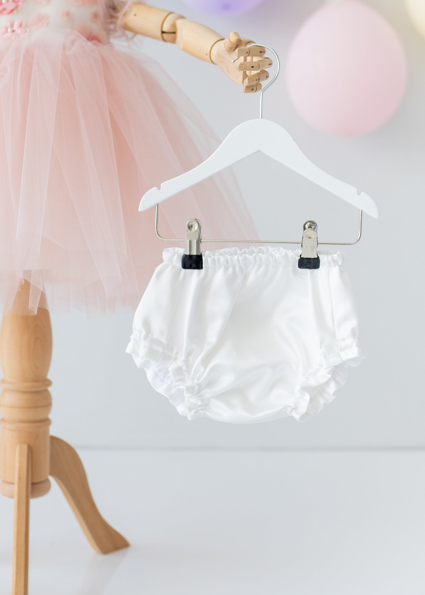 Elegant Blush Pink Tulle Toddler Girl Dress with Satin Diaper Cover for Special Occasions