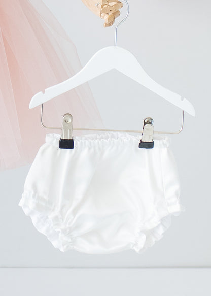Elegant Blush Pink Tulle Toddler Girl Dress with Satin Diaper Cover for Special Occasions