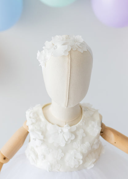 Elegant White Tulle Toddler Girl Dress with Satin Diaper Cover for Special Occasions