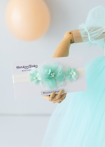 Elegant Mint Green Tulle Toddler Girl Dress with Satin Diaper Cover for Special Occasions