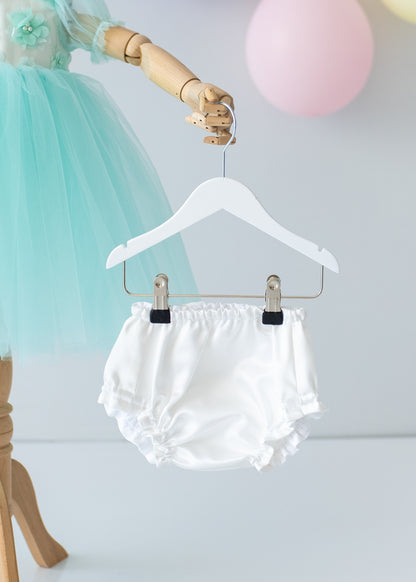 Elegant Mint Green Tulle Toddler Girl Dress with Satin Diaper Cover for Special Occasions