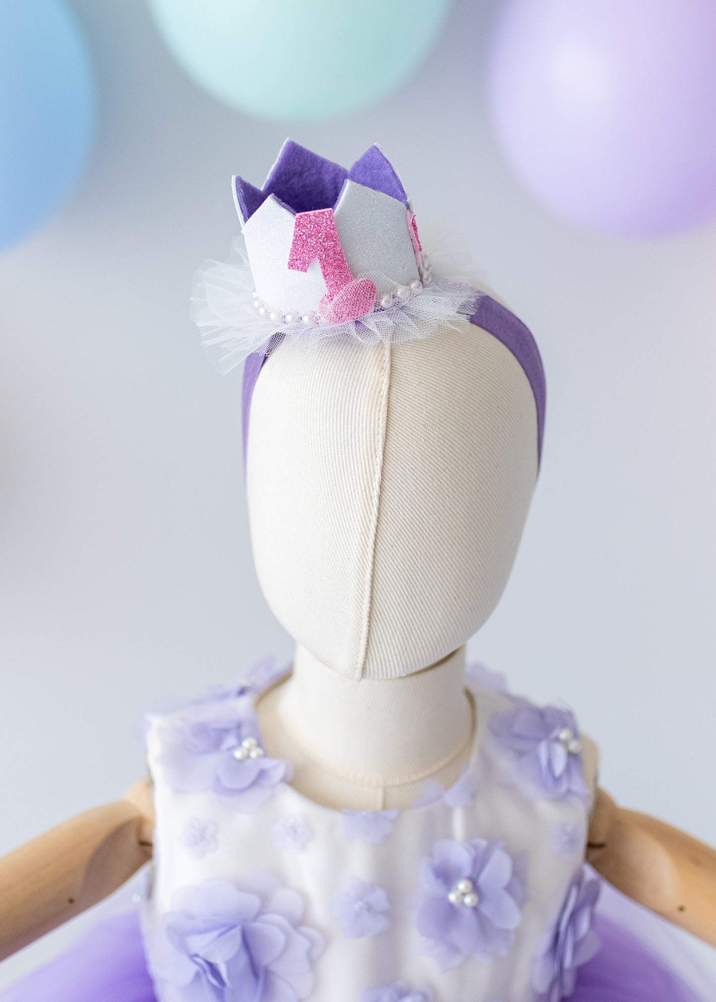 Elegant Purple Tulle Toddler Girl Dress with Satin Diaper Cover for Special Occasions