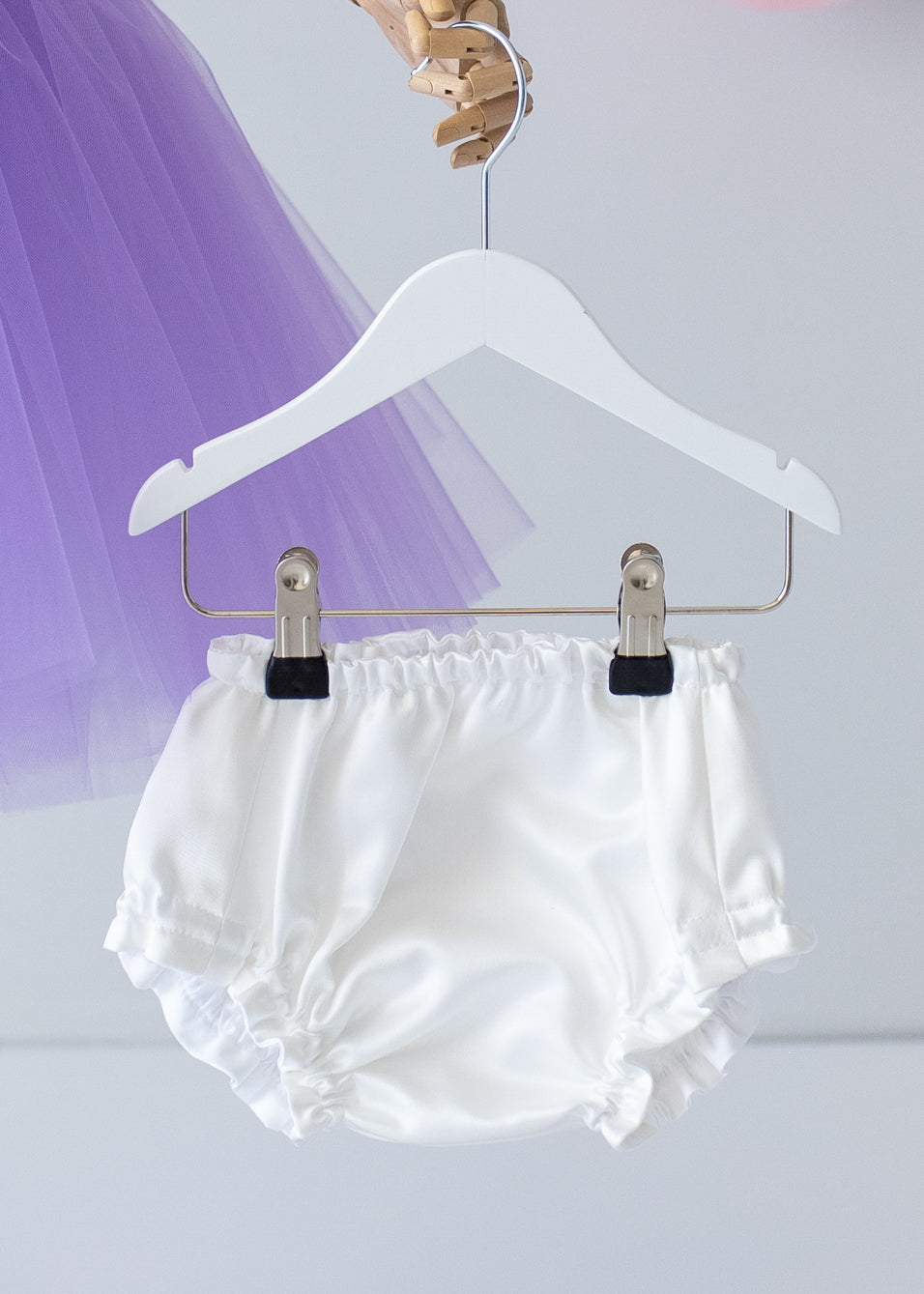 Elegant Purple Tulle Toddler Girl Dress with Satin Diaper Cover for Special Occasions