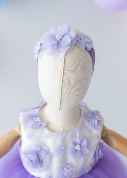 Elegant Purple Tulle Toddler Girl Dress with Satin Diaper Cover for Special Occasions
