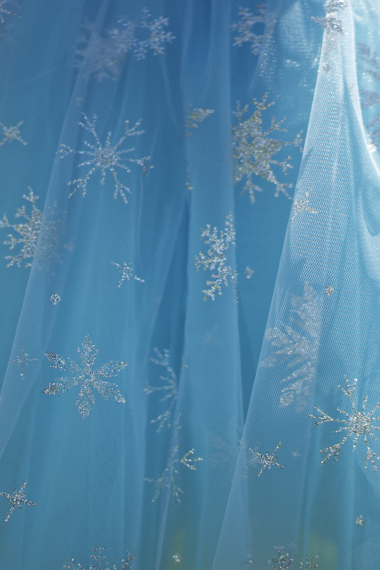 Girls' Elsa Princess Dress: Blue Fluffy Tutu, Birthday Party Dress