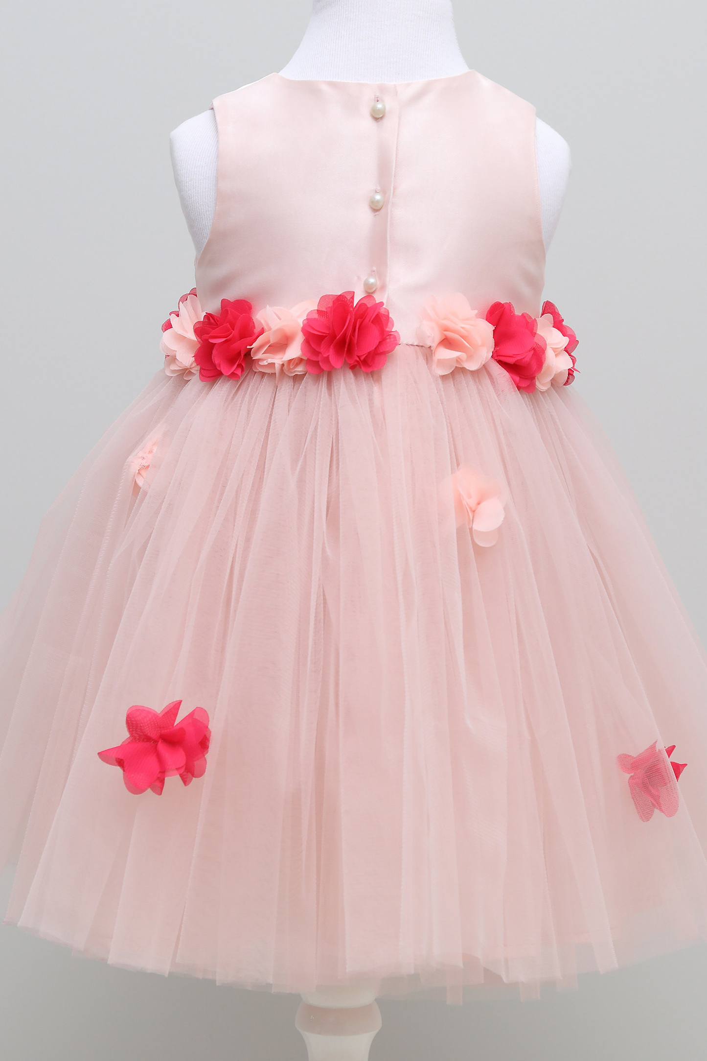 Pink Tulle Flower Girl Dress: Baby Wedding, First Birthday