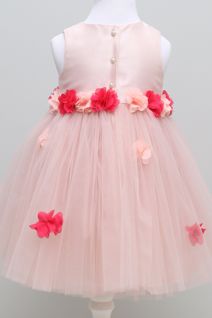 Pink Tulle Flower Girl Dress: Baby Wedding, First Birthday