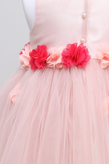 Pink Tulle Flower Girl Dress: Baby Wedding, First Birthday