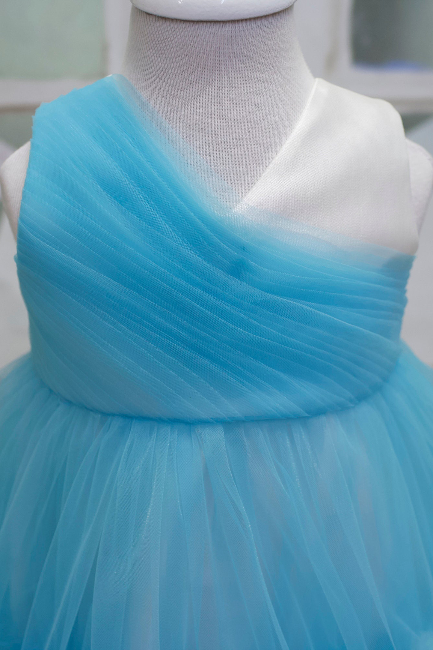 Baby Blue Tulle Flower Girl Dress: Elegant Toddler Ball Gown