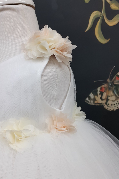 One Shoulder Flower Girl Tutu Dress: Knee Length Wedding Communion