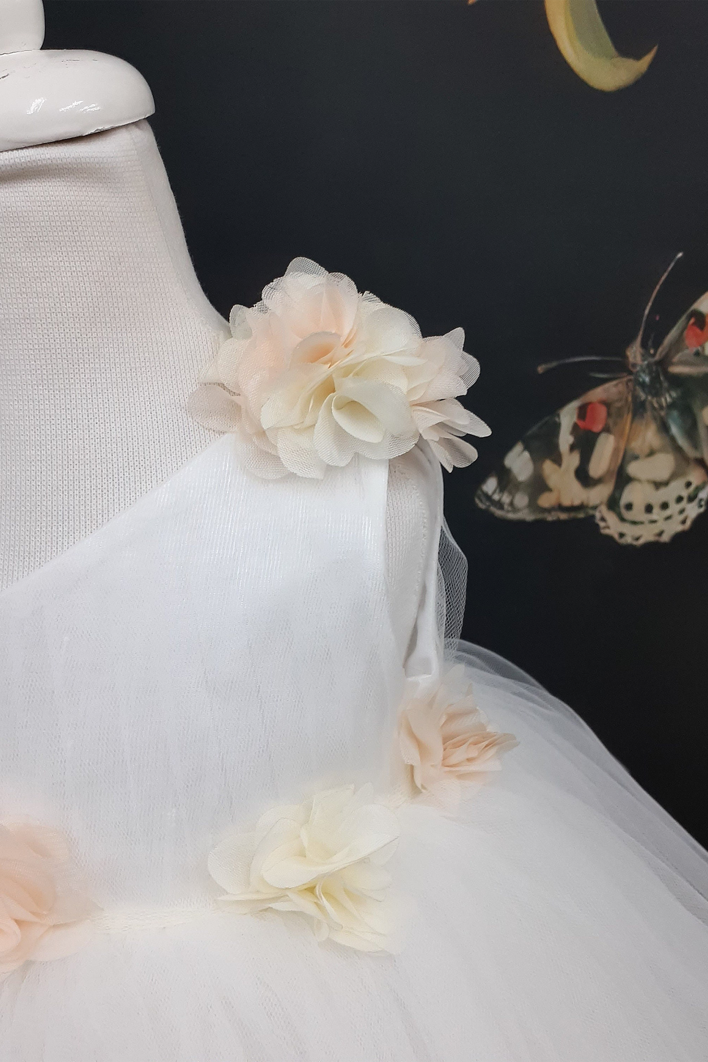 One Shoulder Flower Girl Tutu Dress: Knee Length Wedding Communion