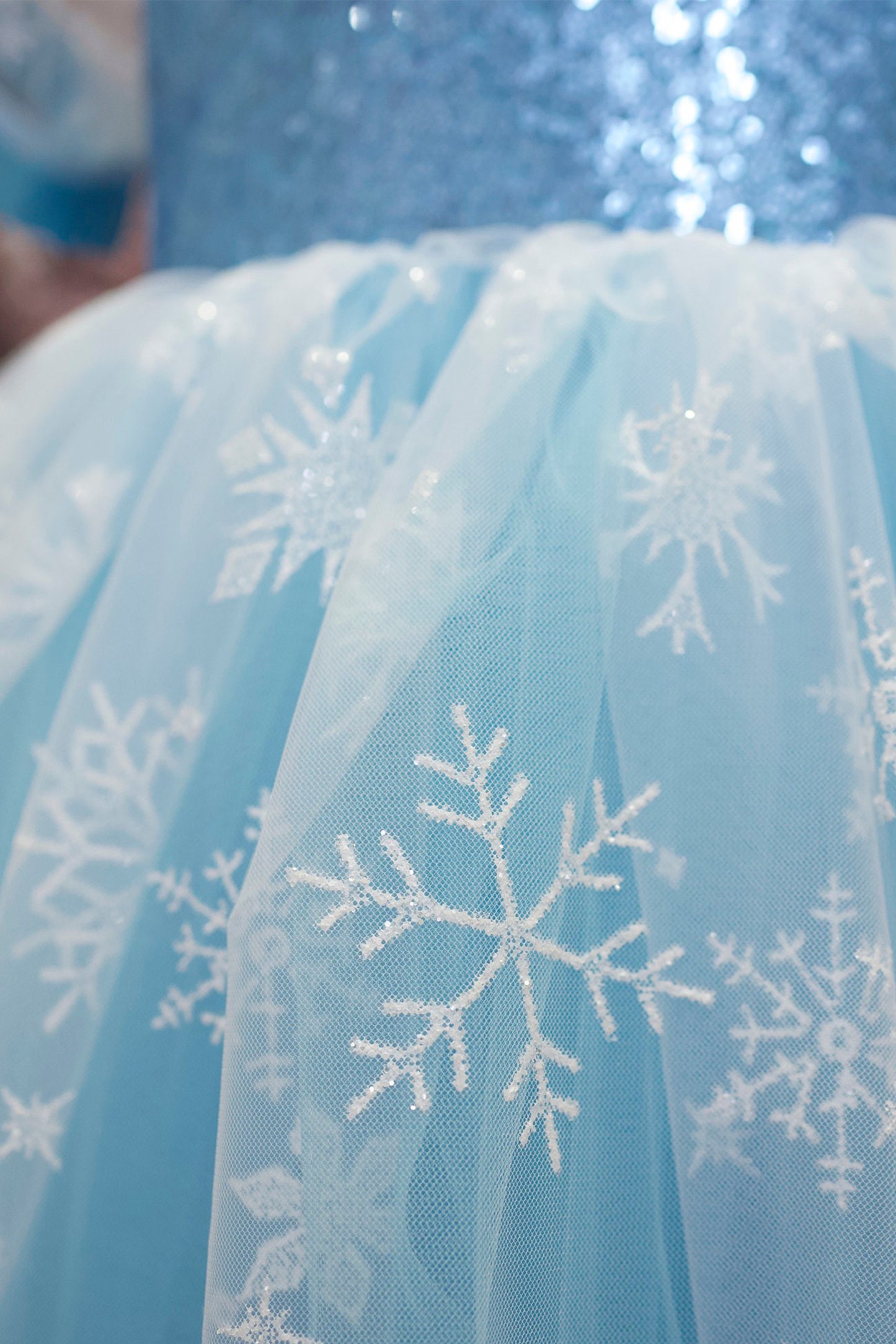 Blue Tulle Princess Dress: Elsa Birthday Party Dress Up