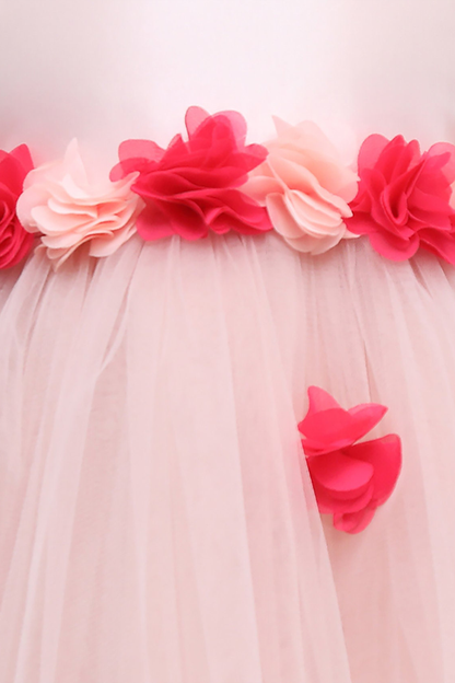 Pink Tulle Flower Girl Dress: Baby Wedding, First Birthday