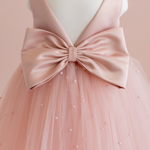 Blush Pink Pearl Tulle Dress