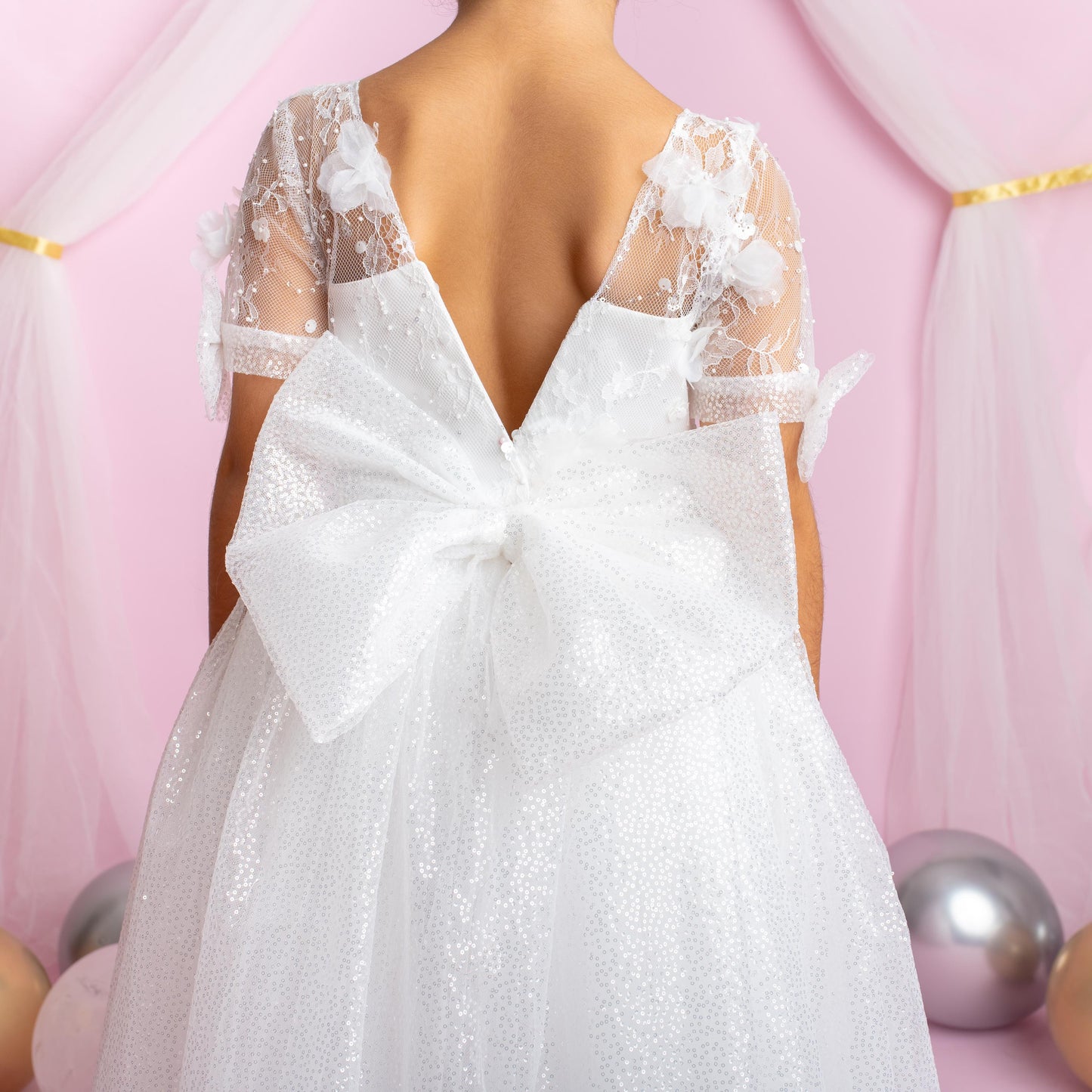 3D Flower Lace Girl Dress: Rustic Tulle Communion, Wedding