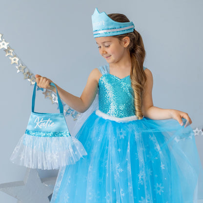 Girls' Sparkling Elsa-Inspired Princess Costume