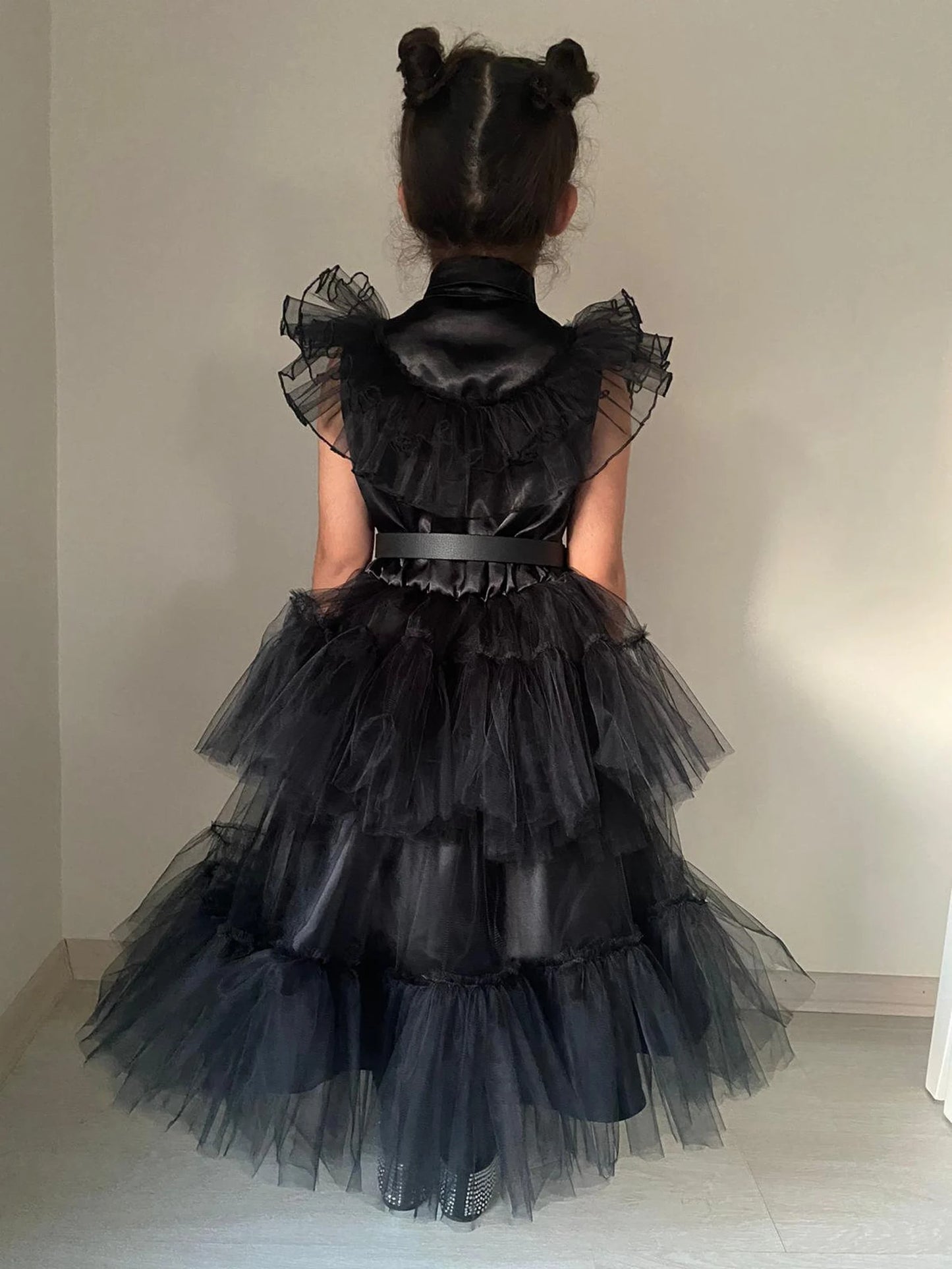 Black Tulle Wednesday Addams Costume Dress