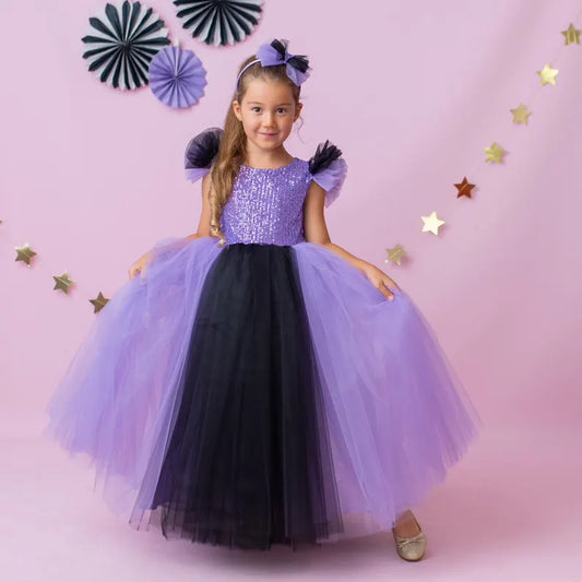 Girls Kuromi Princess Costume: Magical Flower Dress for Cosplay
