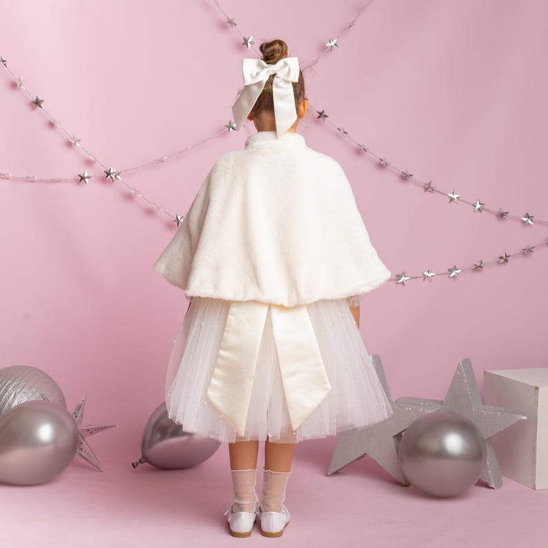 Ivory Tulle Dress: Long Sleeves