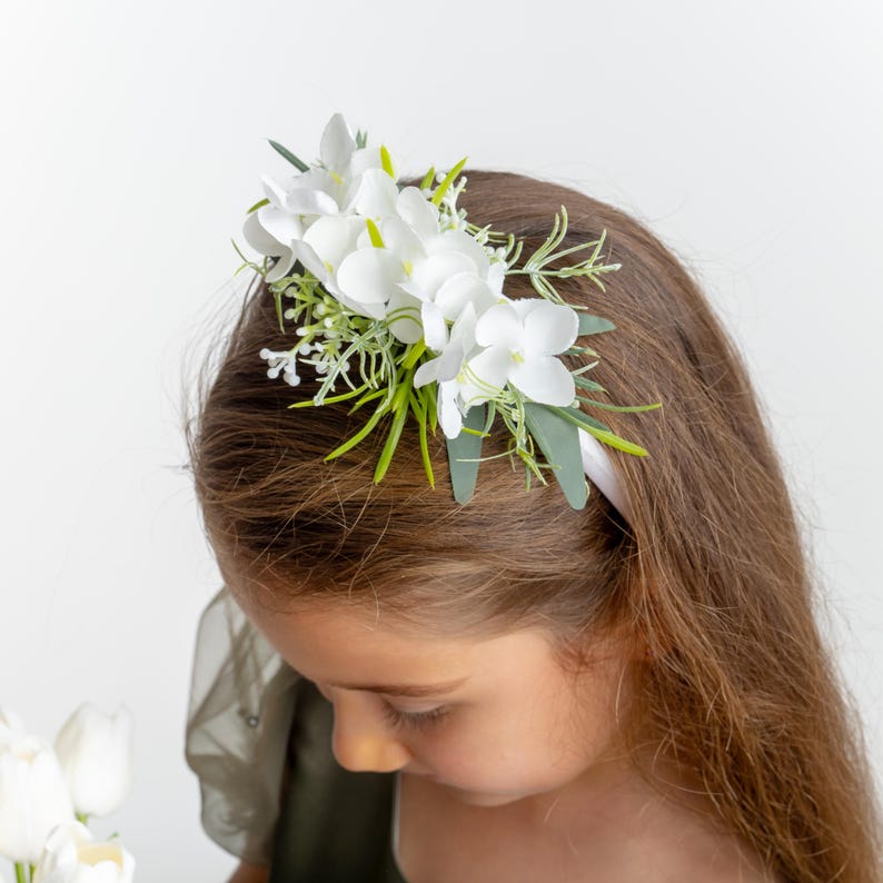 Olive Green Pearl Tulle Flower Girl Dress: Short Sleeves Satin Bodice
