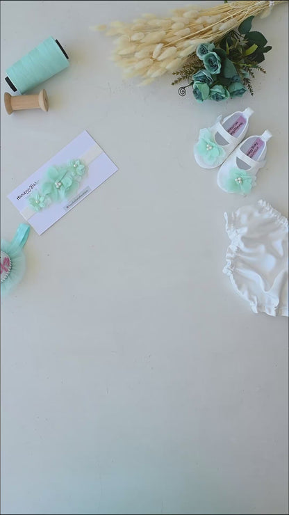 Elegant Mint Green Tulle Toddler Girl Dress with Satin Diaper Cover for Special Occasions