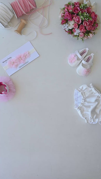 Elegant Pink Tulle Toddler Girl Dress with Satin Diaper Cover for Special Occasions
